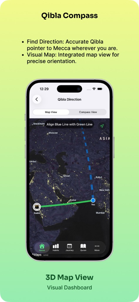 Smart Prayer Times & Qibla